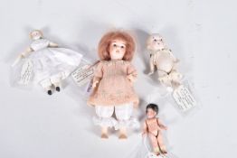 A COLLECTION OF SMALLER DOLLS, Theodore Recknagel Child doll, head c.1895, nape of neck marked 'Made