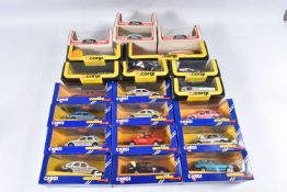 A QUANTITY OF BOXED CORGI TOYS FORD SIERRA CAR MODELS, to include various British and European