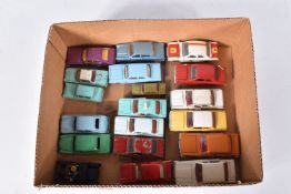 A QUANTITY OF UNBOXED AND ASSORTED PLAYWORN DINKY TOYS FORD CARS, to include Gabriel's Model T (from