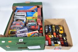 A QUANTITY OF BOXED AND UNBOXED ASSORTED DIECAST VEHICLES, including a quantity of assorted Ford car