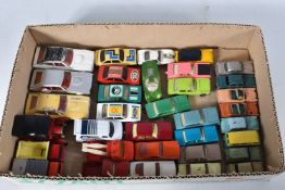A QUANTITY OF UNBOXED AND ASSORTED PLAYWORN MATCHBOX FORD CAR, VAN AND TRUCK/LORRY MODELS,