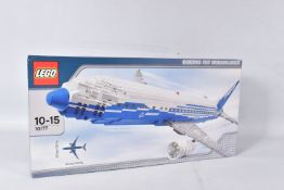 A BOXED LEGO CREATOR EXPERT BOEING 787 DREAMLINER, model no. 10177, the seals to the base of the box