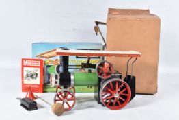 A BOXED MAMOD LIVE STEAM TRACTION ENGINE, No.TE1A, not tested, playworn condition with some minor