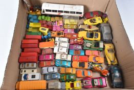 A QUANTITY OF UNBOXED AND ASSORTED PLAYWORN DIECAST VEHICLES, to include Mattel Hot Wheels