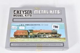 A BOXED UNBUILT KEYSER MODEL KITS OO GAUGE PRINCESS ROYAL LOCOMOTIVE KIT, No.L42, contents not