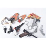 A DIECAST LONE STAR CAPTAIN SCARLET CAP GUN AND HOLSTER, with a collection of other diecast and