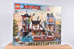 A FACTORY SEALED LEGO 'THE NINJAGO MOVIE' CITY DOCKS, model no. 70657, never opened with factory