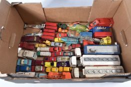 A QUANTITY OF UNBOXED AND ASSORTED PLAYWORN DIECAST VEHICLES, to include Corgi Toys Mini Cooper S '