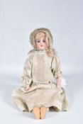 AN ARMAND MARSEILLE BISQUE HEAD DOLL, c.1909, nape of neck marked '370 A.M-2/0-DEP Armand