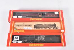 THREE BOXED HORNBY OO GAUGE LOCOMOTIVES OF L.M.S. ORIGIN, class 4P No.41043, B.R. lined black livery