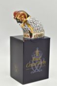 A BOXED ROYAL CROWN DERBY 'DERBY RAM' PAPERWEIGHT, exclusive to The Royal Crown Derby Visitors