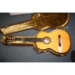 AN ATURIAS JOHN MILLS MODEL CLASSICAL GUITAR with solid spruce top, laminated rosewood back and