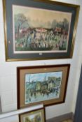 FIVE FRAMED SIGNED LIMITED EDITION PRINTS, comprising Helen Bradley 'The Fair at Daisy Nook',