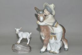 A LLADRO 'PLATERO & MARCELINO' BOY WITH DONKEY FIGURE, 1181 sculpted by Juan Huerta 1971-1989,