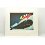 DOUG HYDE (BRITISH 1972) 'A WHALE OF A TIME', a signed limited edition print depicting dogs riding