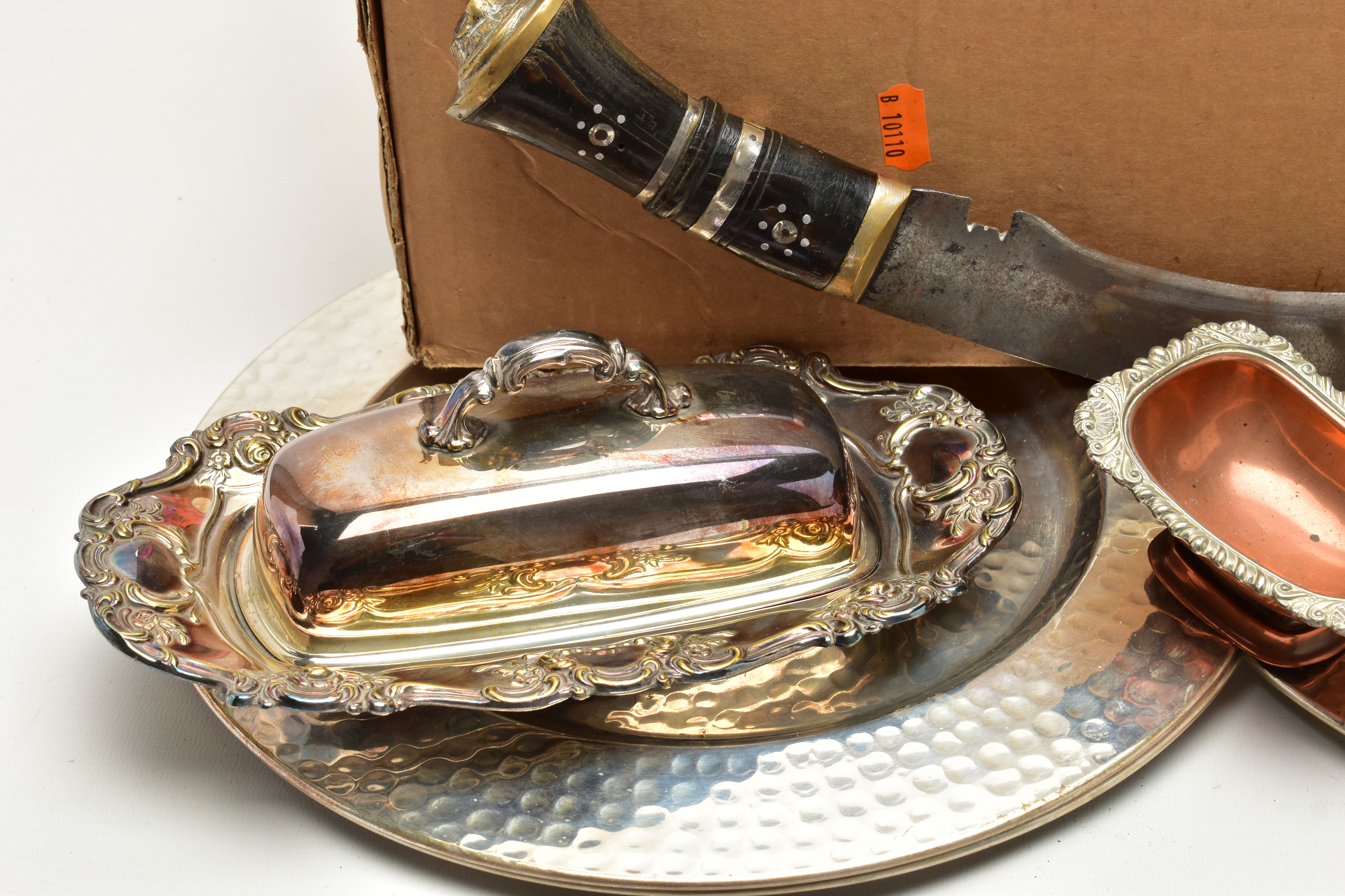 A BOX OF ASSORTED WHITE METAL WARE, to include eight white metal plate coasters, two rectangular - Image 2 of 5