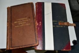 TWO VICTORIAN / EDWARDIAN LEDGERS, one belonging to F.W. Cotterill Ltd, Transfers. Proxies &c. the