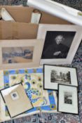 A SMALL QUANTITY OF PICTURES AND PRINTS ETC comprising W. B. Twibell watercolour depicting an