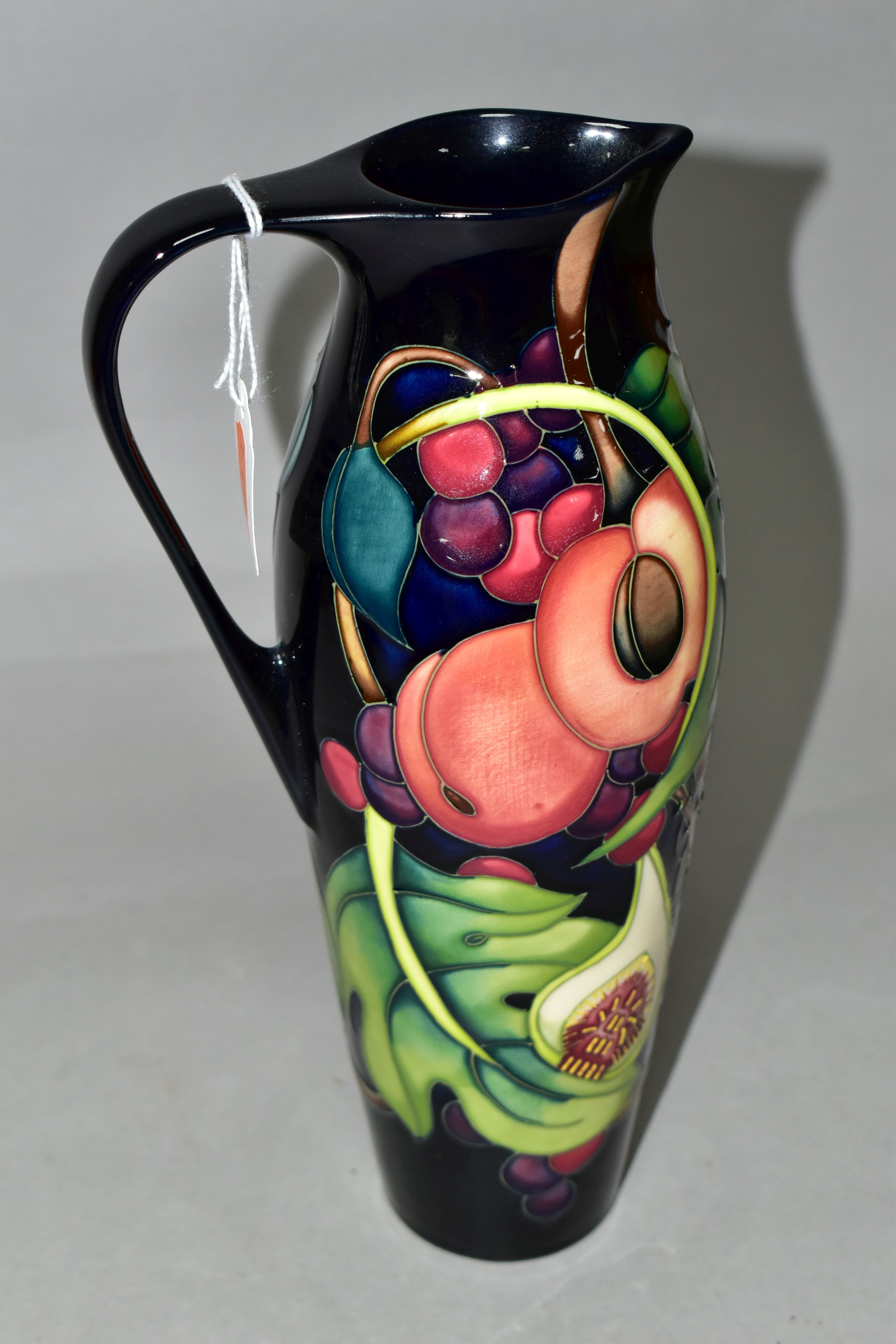 A MOORCROFT POTTERY JUG WITH BOX, in the 'Queens Choice' pattern designed by Emma Bossons, of - Image 3 of 6