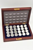 THE BATTLE OF WATERLOO' CHECKER SET, in a wooden case complete with twenty four pieces