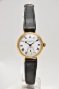AN EARLY 20TH CENTURY 18CT YELLOW GOLD BIRCH AND GAYDON LTD MANUAL WIND WRISTWATCH, the white enamel