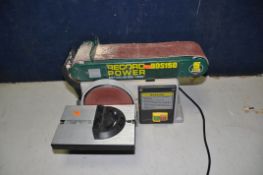 A CLARKE BDS150 DISC AND BELT SANDER with mitre guide (PAT pass and working)