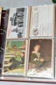 POSTCARDS, one album containing 192 early-mid 20th century Postcards on an Advertising theme,