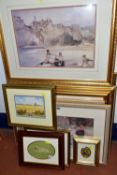 A SMALL QUANTITY OF PICTURES AND PRINTS ETC, comprising six open edition William Russell Flint