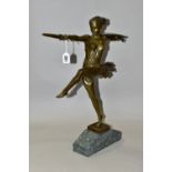 AFTER PIERRE LE FAGUAYS (FRENCH, 1892–1962) AN ART DECO BRONZE STUDY OF A FEMALE WARRIOR, titled '