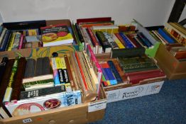 FIVE BOXES OF BOOKS containing approximately 125 miscellaneous titles in hardback and paperback