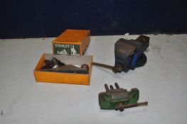 A RECORD No2 ENGINEERS VICE, a boxed Stanley No 4 plane and a Ful-Use vice