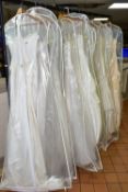FOURTEEN WEDDING DRESSES, retail stock clearance (some may have marks or very light damage)