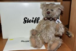 A BOXED LIMITED EDITION STEIFF BEAR, 'Bojangles' caramel, 664274, red and white label, button in