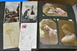 VINTAGE POSTCARDS, approximately 435 Postcards (some embroidered) in one album, mostly Edwardian