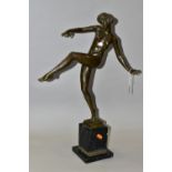 AFTER PIERRE LE FAGUAYS (FRENCH, 1892–1962) AN ART DECO BRONZE STUDY OF A FEMALE NUDE, titled 'The