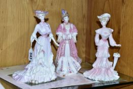 THREE COALPORT LIMITED EDITION 'LA BELLE EPOQUE' FIGURINES, for Compton & Woodhouse, comprising Lady