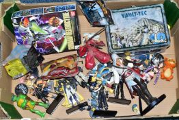 BOX OF GAMING AND ANIME FIGURES, including the Assassins Creed 2 Ezio collector's figure, Final