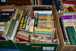 SEVEN BOXES OF BOOKS & MAPS containing over 200 miscellaneous titles in hardback and paperback