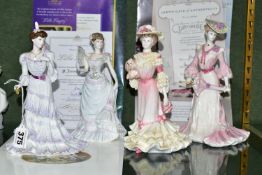 FOUR COALPORT LIMITED EDITION FIGURINES, for Compton & Woodhouse, comprising Eugenie First Night