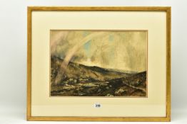 CECIL GORDON LAWSON (1849-1882) 'THE DOONE VALLEY', a rain drenched Devon landscape with rainbow,