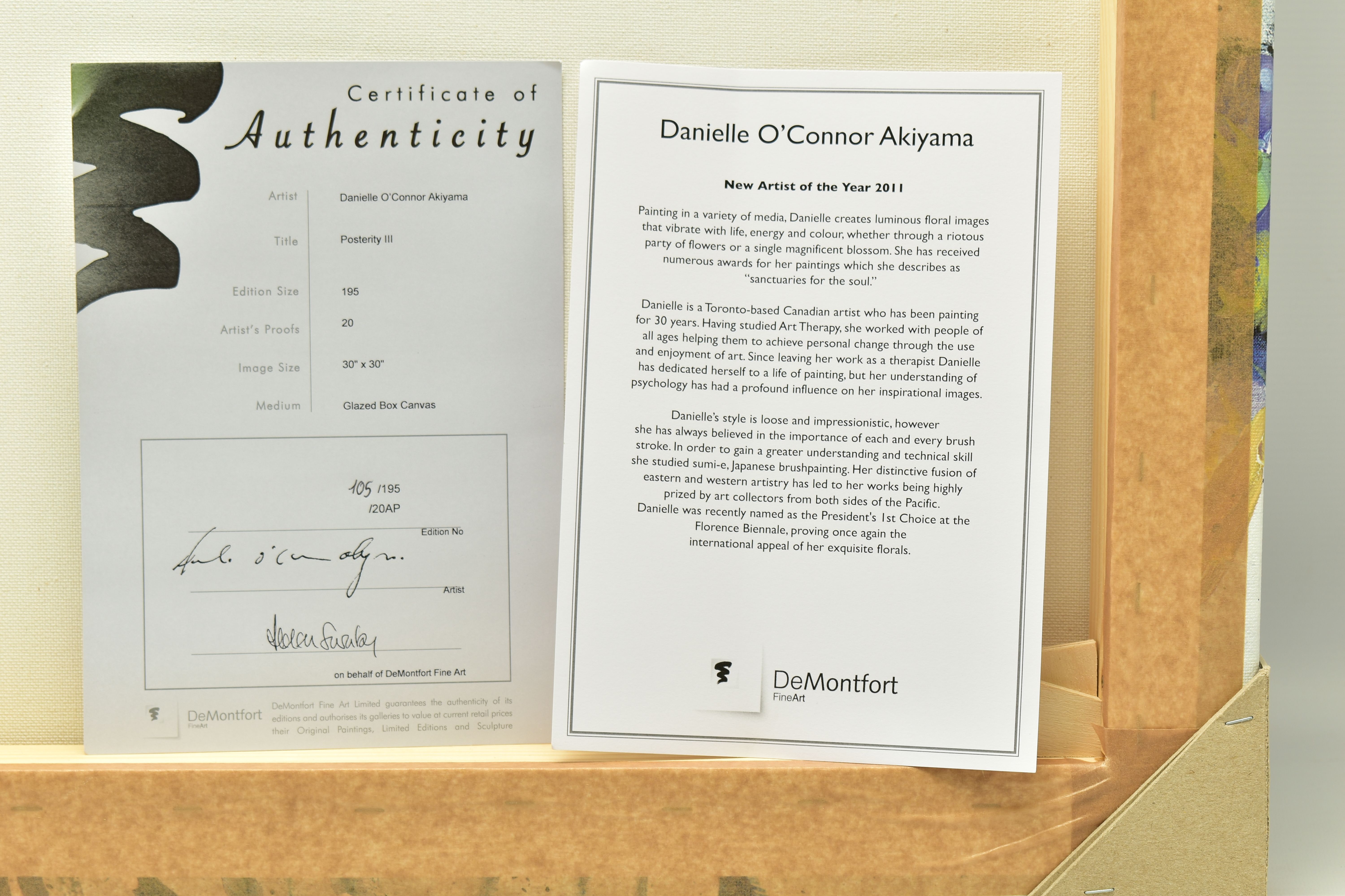 DANIELLE O'CONNOR AKIYAMA (CANADA 1957) 'POSTERITY III', a signed limited edition box canvas print - Image 3 of 3