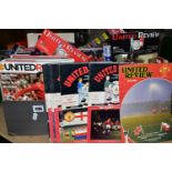 FOOTBALL PROGRAMMES, Two Boxes containing several hundred MANCHESTER UNITED Football Programmes