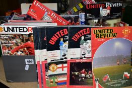 FOOTBALL PROGRAMMES, Two Boxes containing several hundred MANCHESTER UNITED Football Programmes