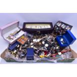 A BOX OF ASSORTED WATCHES, to include a boxed ladys 'Tissot' wrist watch model number G350, a '