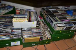 FIVE BOXES OF C.D'S, to include over two hundred and fifty C.D's various artists from the late