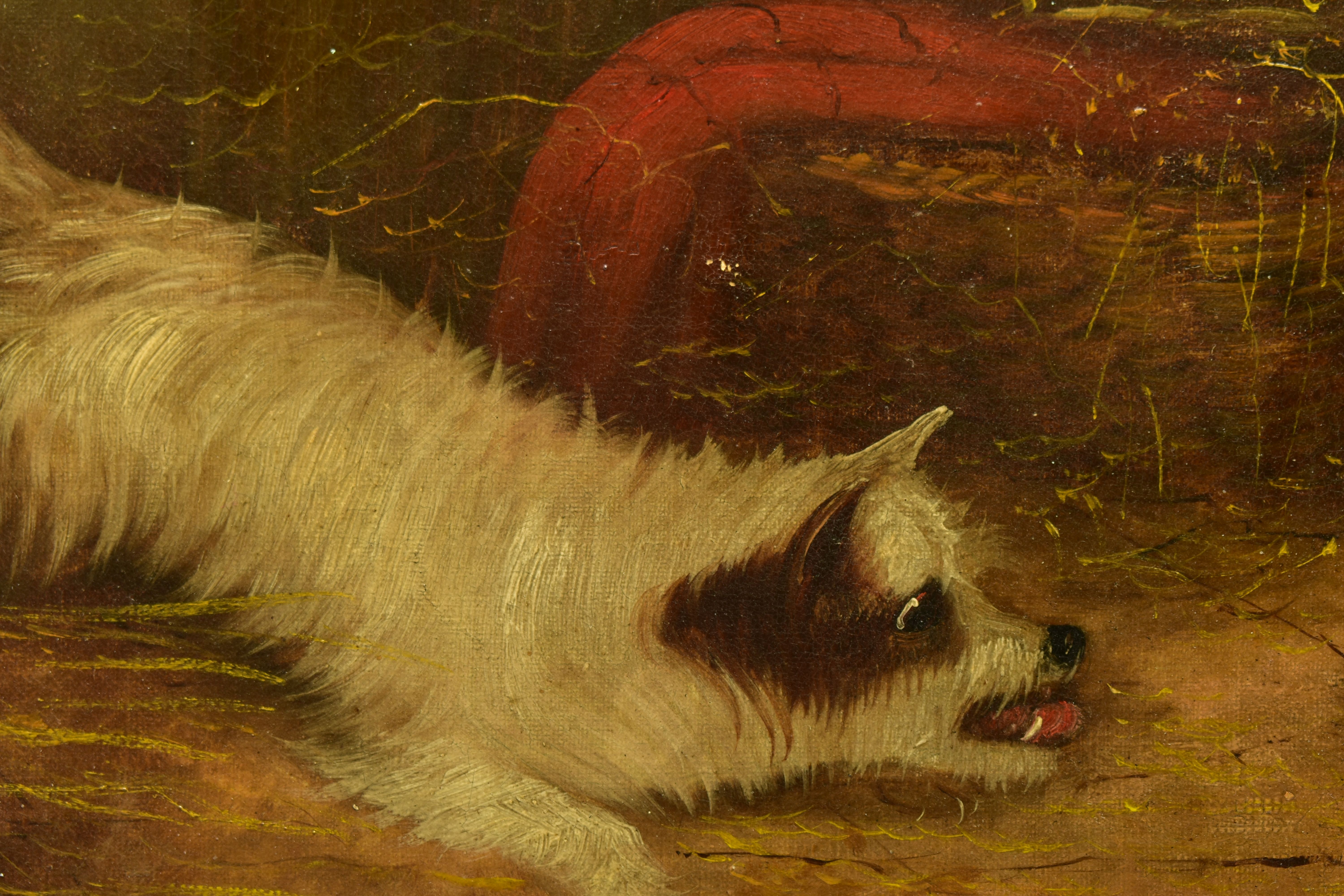 G. GREGORY (19THCENTURY) A TERRIER CHASING A RAT, a depiction of a terrier in a barn chasing a rat - Image 3 of 6