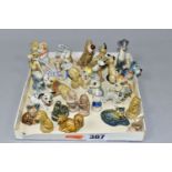 A BOX OF WADE WHIMSIES INCLUDING DRUM BOX SERIES/ANIMAL BAND AND DISNEY FIGURES, to include four