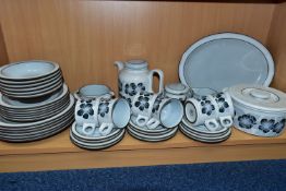 A FORTY FOUR PIECE HORNSEA HARMONY DINNER SERVICE, comprising a tureen, a meat plate, a sauceboat