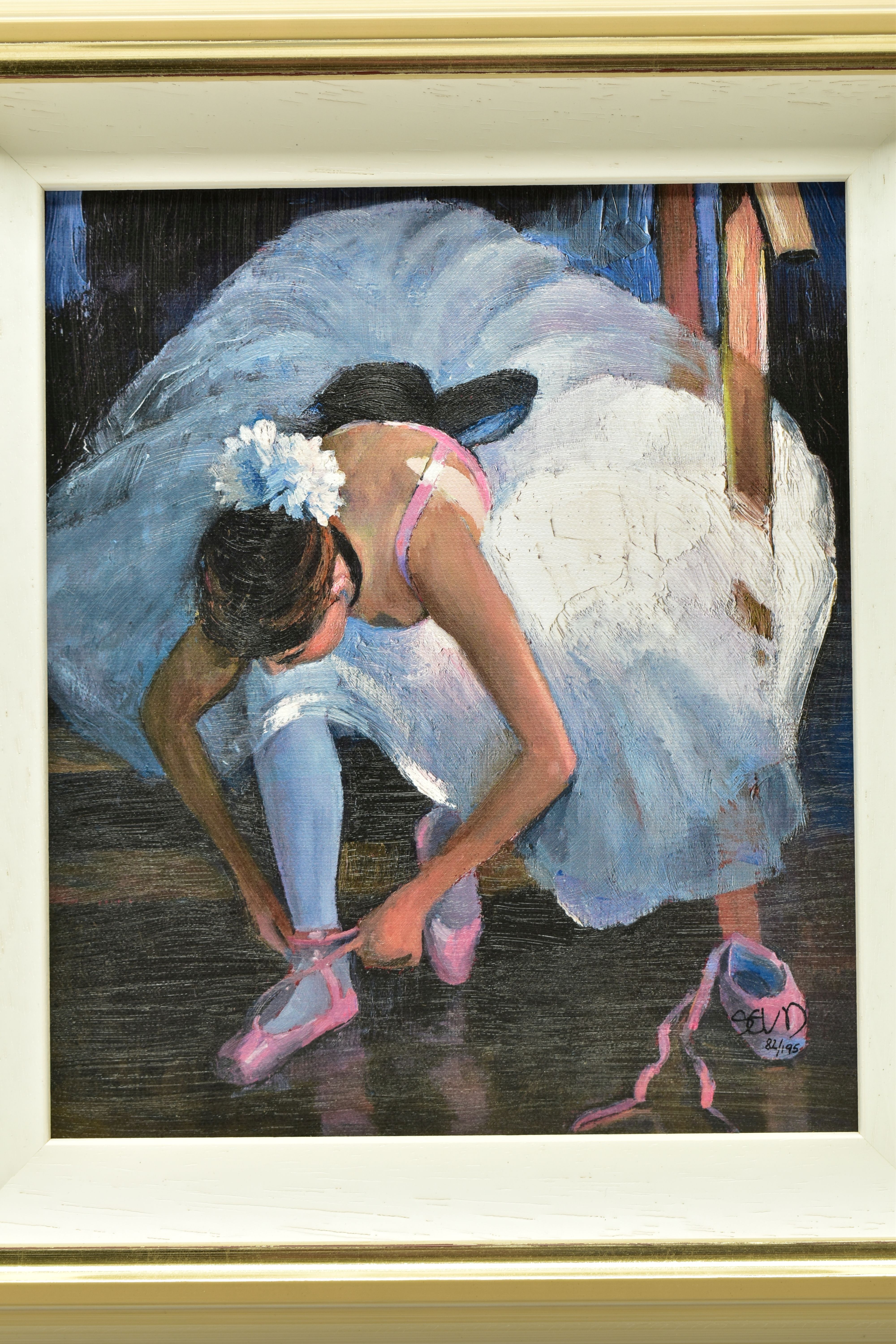 SHERREE VALENTINE DAINES (BRITISH 1959) 'THE PINK SLIPPER', a signed limited edition print depicting - Image 2 of 5