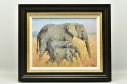 TONY FORREST (BRITISH 1961) 'FAMILY OUTING' a limited edition print of African Elephants 24/195,